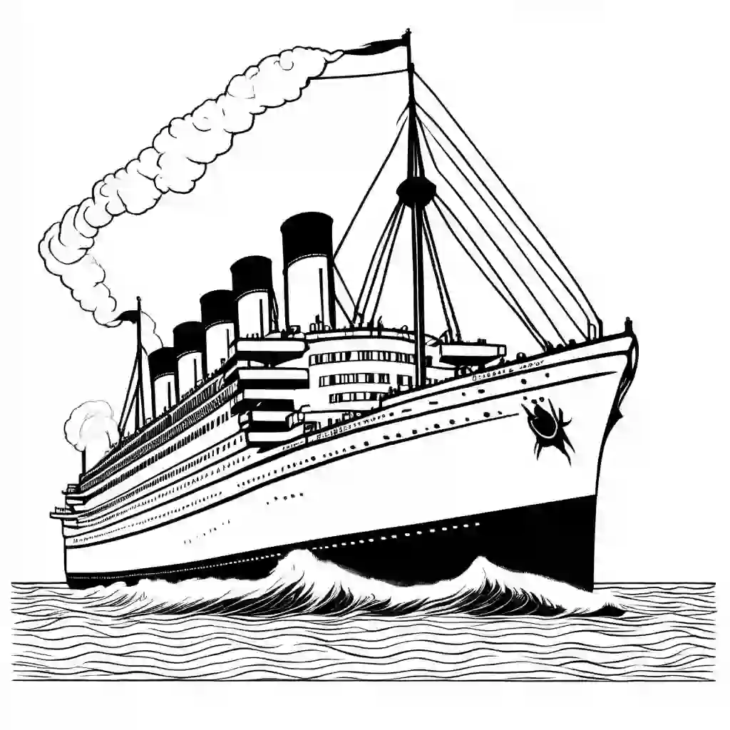 Titanic coloring pages